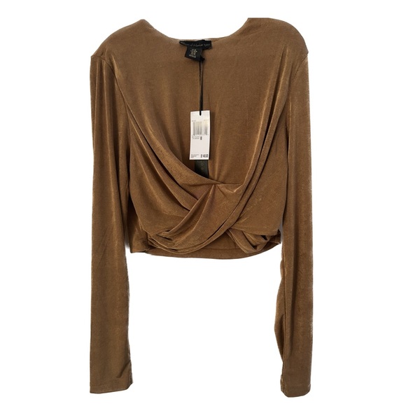 House of Harlow 1960 Bronze Crop Top - Picture 2 of 4